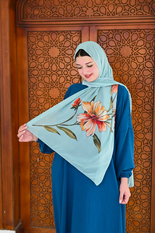 طقم صلاة (سجادة + إسدال + طرحة) - كحلي